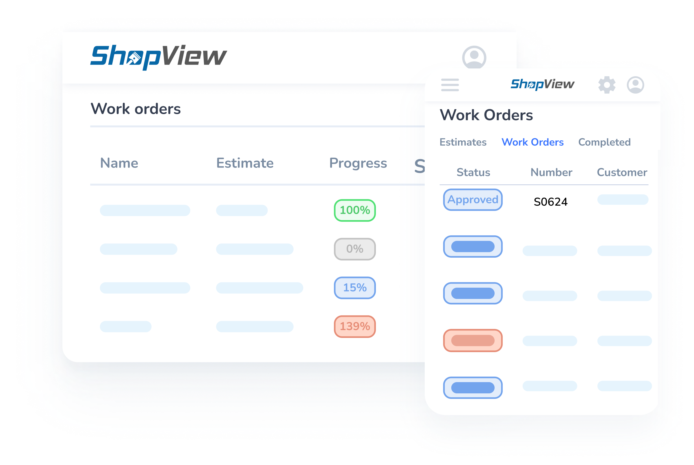 ShopView Estimates Interface